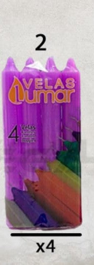 شمع بنفسجي دائري x4violet