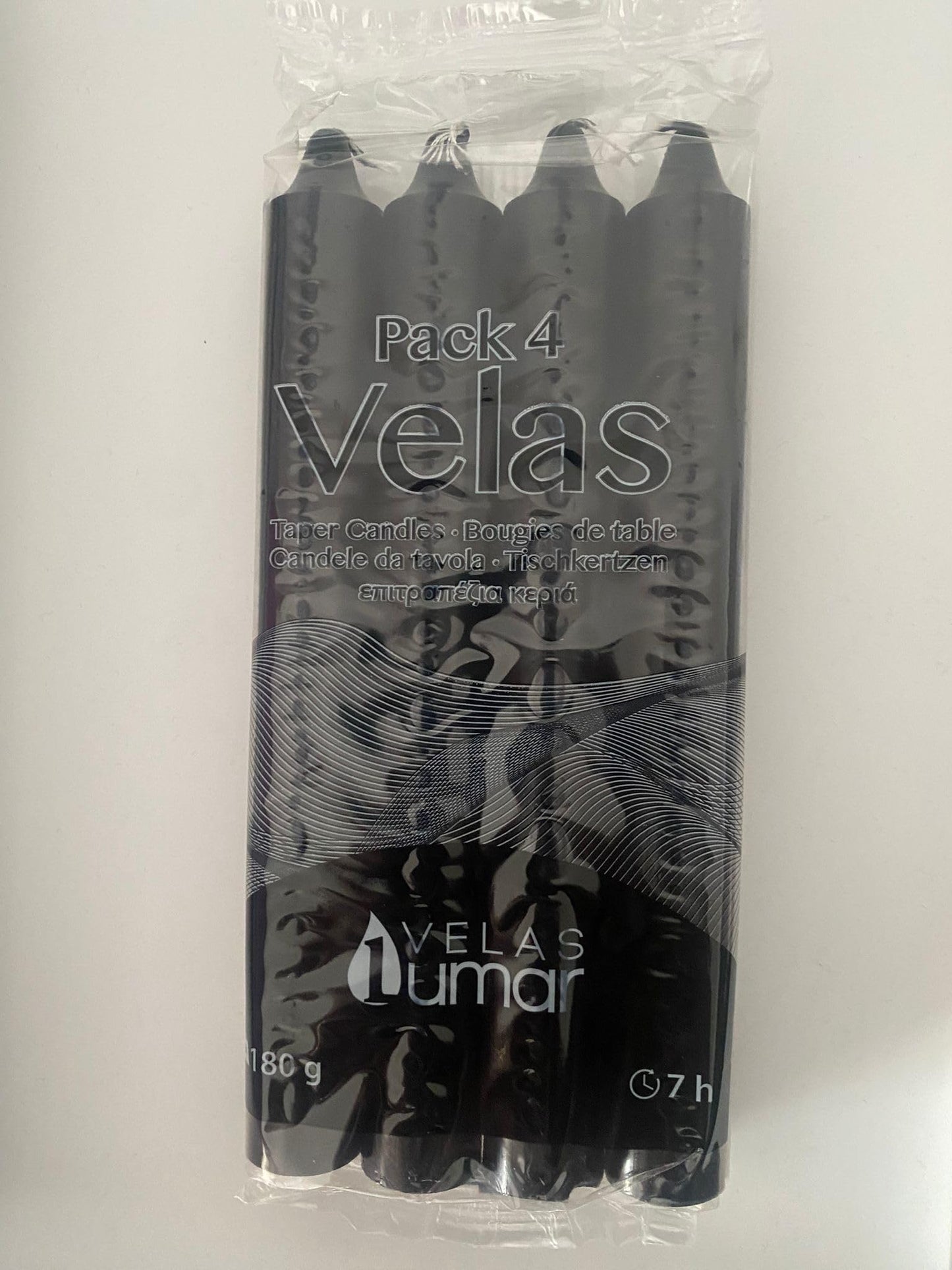 شمع أسود دائري x4