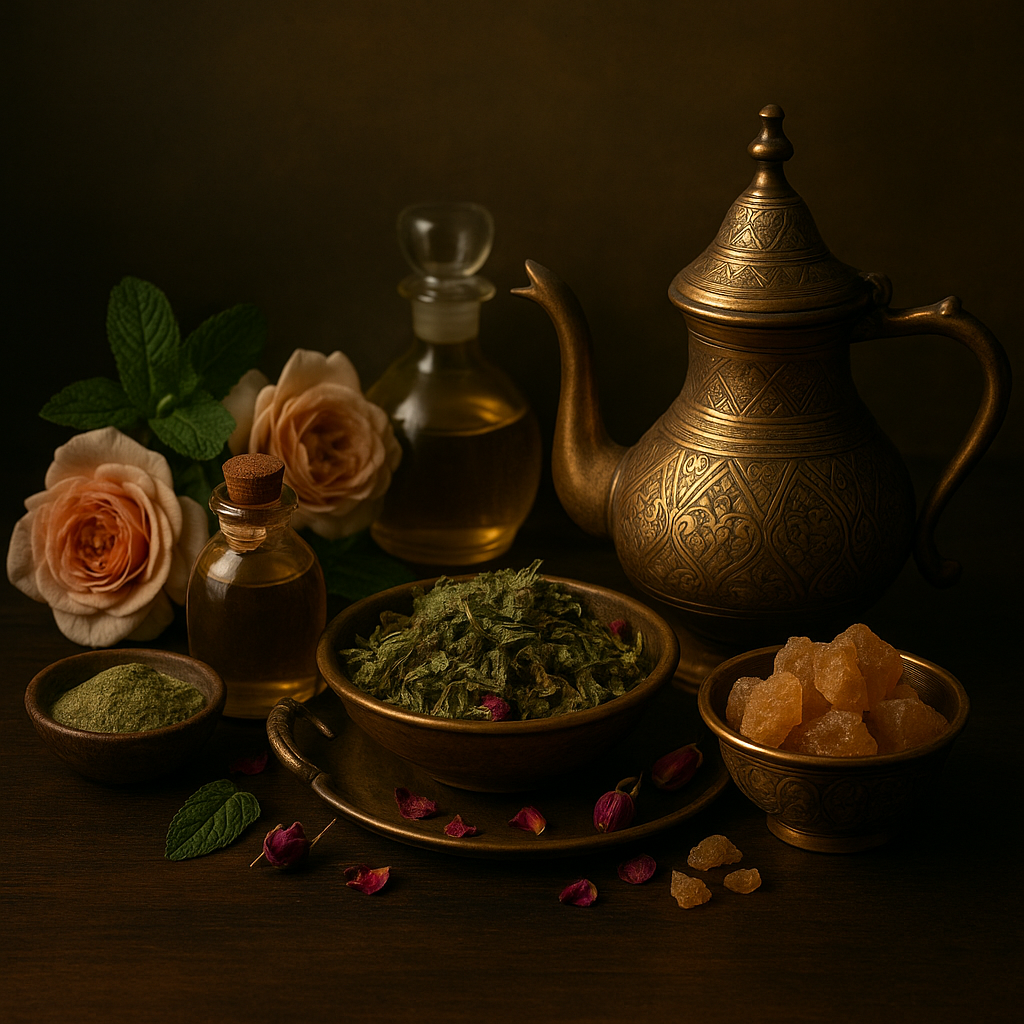 🌿 2. الأعشاب والمنتجات التجميلية التقليدية