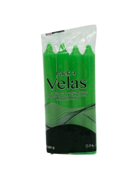 شمع أخضر دائري x4